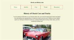 Desktop Screenshot of classic-car-history.com