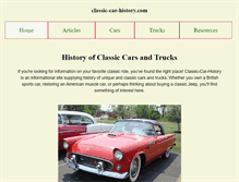 Tablet Screenshot of classic-car-history.com